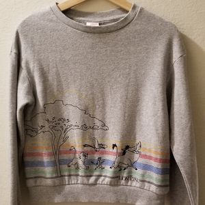 Crop top long sleeve sweater